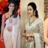 tamil actress in white saree